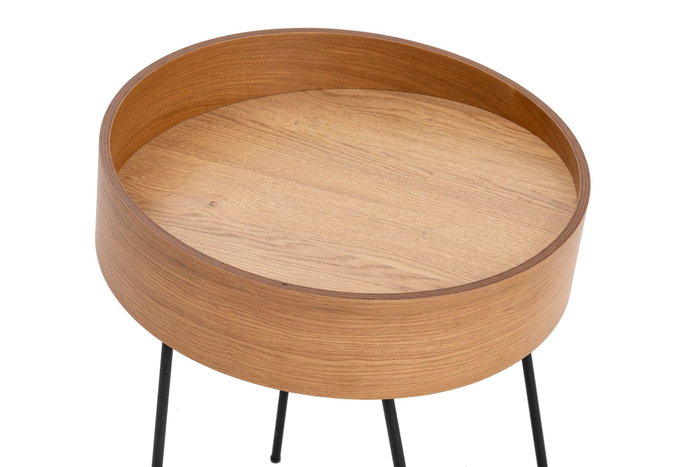 Hanah Home Ilo Mesa Auxiliar Natural y Madera Hanah Home Ilo Mesa Auxiliar Natural y Madera